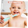 FRCOLOR 2pcs Silicone Toothbrush Protective Baffle for Boy Girl Oral Care Training Toothbrush Soft Bristles for Boys and Girls Brushing Teeth at Home Travel view 2