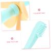FRCOLOR 2pcs Silicone Toothbrush Protective Baffle for Boy Girl Oral Care Training Toothbrush Soft Bristles for Boys and Girls Brushing Teeth at Home Travel view 4