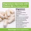 Magnesium Glycinate Supplement with Vitamin B6, 365 750mg Vegan Vegetarian Capsules, 1500mg 2 Capsule Serving - 300mg Magnesium, for Sleep, Reduction of Tiredness and Fatigue, UK Made by Natur Supps view 3