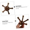 Beaupretty 3pcs Wood Head Massager Practical Claw Shape Scalp Massaging Tool for Hair Massager and Dry Scalp Relief view 2