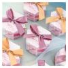 Candy Box,Creative Romantic Marbled Candy Box Wedding Supplies And Pink Party Supplies Baby Shower Paper Sweet Chocolate (25/50/100 Pcs) (Color : Gold Ribbon, Size : 100pcs) view 2