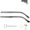 1 Pair Metal Glasses Replacement Arms Glasses Replacement Temple Black Eyeglasses Arms Legs, Screws, Screw Washers and 3-in-1 Screwdriver Convex Teeth Single Teeth 4.5mm view 1