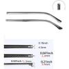 1 Pair Metal Glasses Replacement Arms Glasses Replacement Temple Black Eyeglasses Arms Legs, Screws, Screw Washers and 3-in-1 Screwdriver Convex Teeth Single Teeth 4.5mm view 2