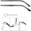 1 Pair Metal Glasses Replacement Arms Glasses Replacement Temple Black Eyeglasses Arms Legs, Screws, Screw Washers and 3-in-1 Screwdriver Convex Teeth Single Teeth 4.5mm view 4