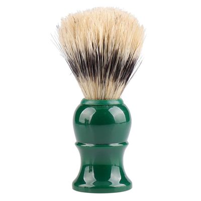 BEAHING Hair Shaving Brush Handle Bristle Safety Razor Brush Neck Sweep Brush Green