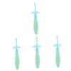 TOVINANNA 4pcs Boy Girl Non-Slip Toothbrush Manual Teeth Brush for Boys and Girls SkyBlue for Teeth Cleaning Brushing at Home Travel view 1