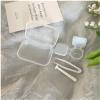 BEDARTIST 5 Pack Portable Contact Lens Cases, Clear Travel Size Eye Contacts Case Box Holder, Contact Lenses Tweezers Remover Tool Kit for Daily Outdoor (Blue) view 3