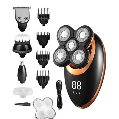 Electric Razor for Men, 5 in 1 Wet Dry Electric Shaver for Men Beard Hair Trimmer Razor Rechargeable Bald Shaving Machine LCD Display Grooming Kit