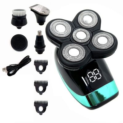 Electric Razor for Men, 5 in 1 Electric Razor Electric Shaver Rechargeable Shaving Machine for Men Beard Razor Wet-Dry Dual Use Waterproof Fast Charging