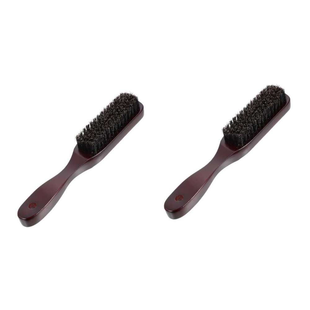FRCOLOR 2pcs Wooden Shaving Brush for Men Beard Care Brush Bristle Mustache for Beard Grooming Facial Cleansing Alternative Barber Accessories