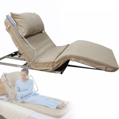 Power lift adjustable electric bed backrest for the elderly, disabled, and injured - Portable folding sit-up support pillow for neck, head, and lumbar relief
