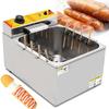 XINRISHENG 12L/25L Cheese Hot Dogs Sticks Fryer, 1900W/3000W Commercial Electric Fryer, Stainless Steel Countertop, Kitchen Fat Fryer,12l view 2