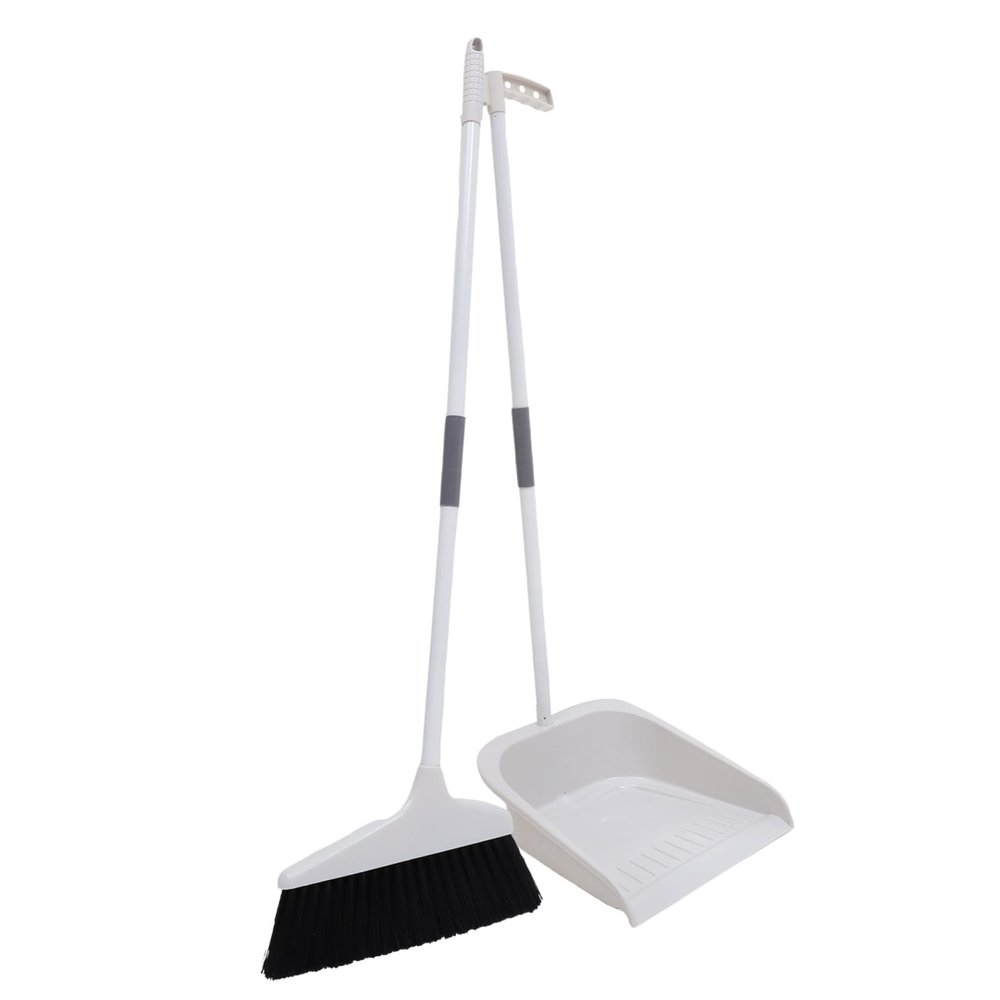 1 Set Dust Pan Broom Brush Sweeper Kit Stainless Steel Broom Dustpan