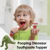 Uitseld Funny Toothpaste Caps | Pooping Animal Toothpaste Squeezer Dispenser, Closing Toothpaste Caps for Friends, Family, Adults & Children view 3