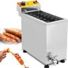 XINRISHENG 12L/25L Cheese Hot Dogs Sticks Fryer, 1900W/3000W Commercial Electric Fryer, Stainless Steel Countertop, Kitchen Fat Fryer,25l view 1