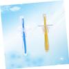 TOVINANNA 6pcs Silicone Toothbrush Training Bristle Toothbrush Umbrella-Shaped for Boys and Girls for Oral Care and Early Dental Hygiene Practice view 4