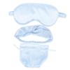 minkissy Sleeping Eye Mask Set Hairband and Drawstring Bag for Women Satin Blindfold Cover and Hair Tie Bag for Travel Home Use view 1