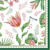 20 Napkins with Flowers Exotic Plants with Leaves as a Table Decoration. Paper Napkins with a Motif Also for decoupage and Napkin Technique 33x33cm view 1