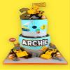 Digger/Tractor/Bulldozer Construction Vehicle Edible Prints Cake Topper A4 view 2