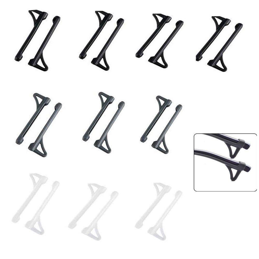 10 Pcs Glasses Ear Grips,Anti-Slip Eyeglasses Retainers Silicone Anti Slip Sleeve, Ear Hook Glasses Leg Sleeve, Anti Fall Leg Sleeve Glasses Glasses Grips Behind Ears Sideburns Fixator Protector.
