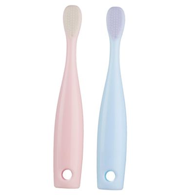 TOVINANNA Safe Pp Material Boys and Girls Toothbrush 2pcs First Toothbrush Soft Bristles Gentle Cleaning Travel-Friendly Infant Oral Care Brush