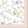 20 Napkins Animal Motifs Small Birds on Delicate Branches as Table Decoration Paper Napkins with Motif Also for Decoupage and Decoupage 33 x 33 cm view 1