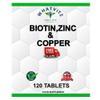 Biotin, Zinc & Copper | Healthy Hair Growth Skin & Nails Supplement 120 Tablets view 1