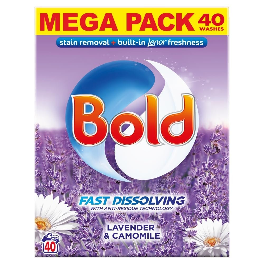Bold 2in1 Washing Powder Lavender & Camomile 40 Washes 2kg