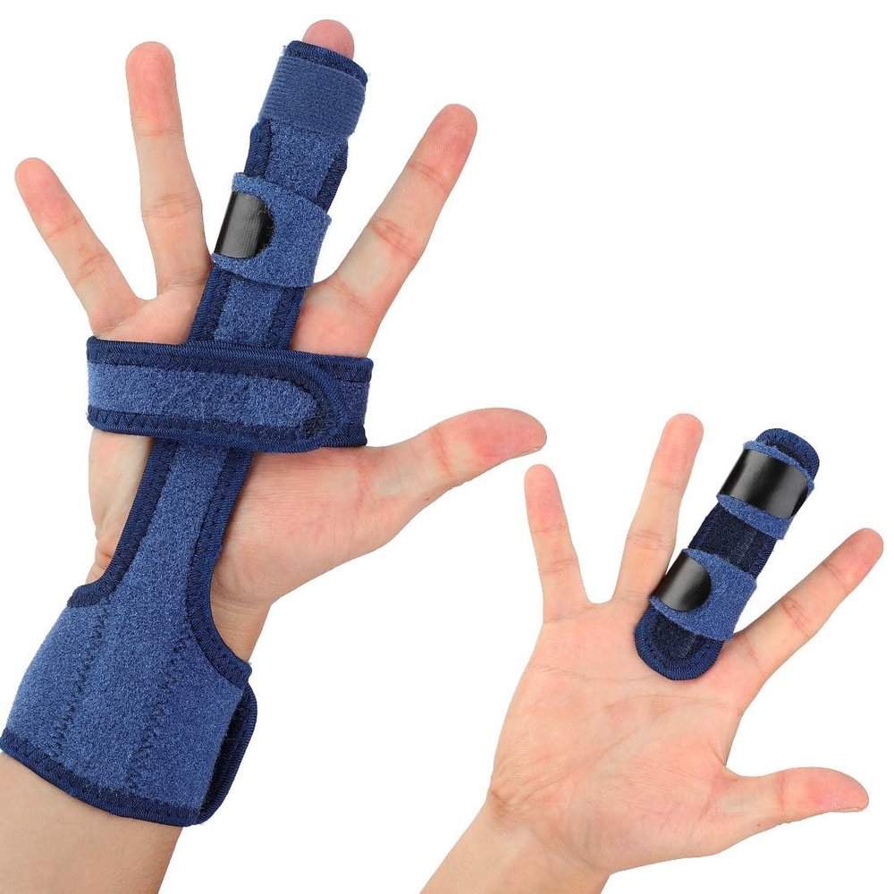 DOUQIFEI Straightening Immobilizer New Navy Blue Fingers with Steel Finger Corrector Trigger Finger Splint Mallet Finger Splints Finger Brace