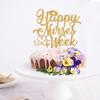 Happy Nurses Week Cake Topper, Thank You Nurses Party Decorations, Happy Nurses Day Decor, Nurses Appreciation Week Decorations Gold Glitter view 3