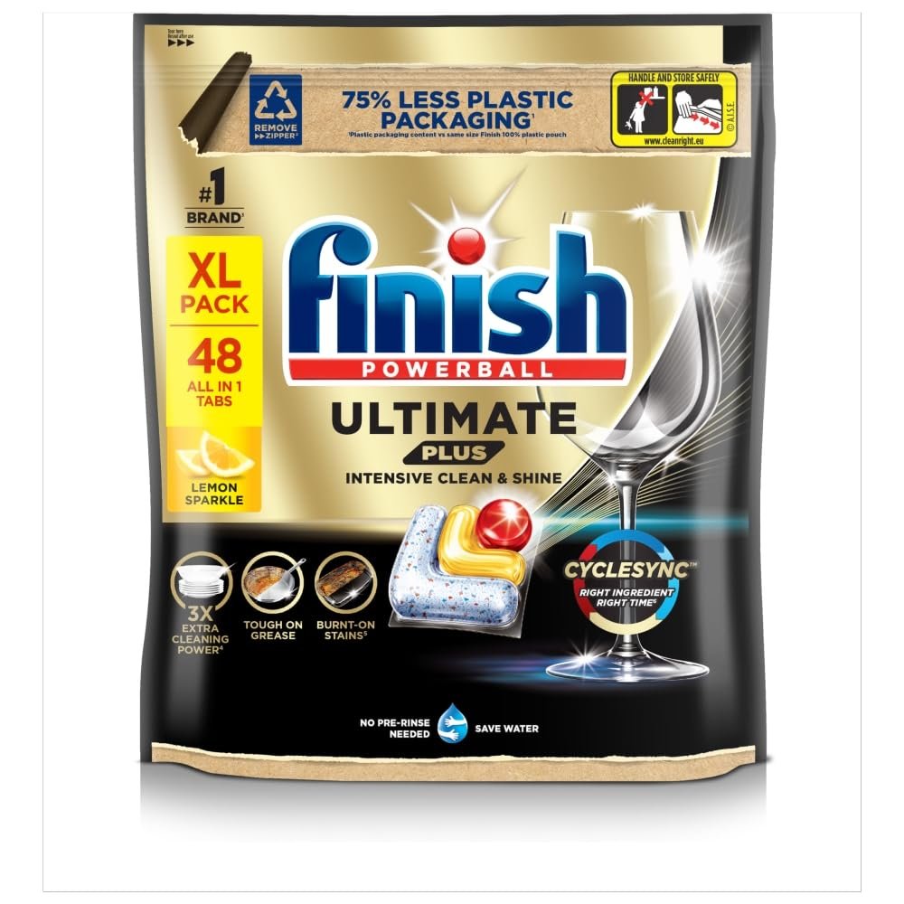 Finish Ultimate Plus Lemon Dishwasher Tablets 48pk
