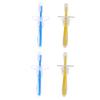 TOVINANNA 4pcs Silicone Toothbrush for Boys and Girls Training Bristle Brush Umbrella-Shaped Design for Toddlers for Early Dental Care at Home Travel view 1