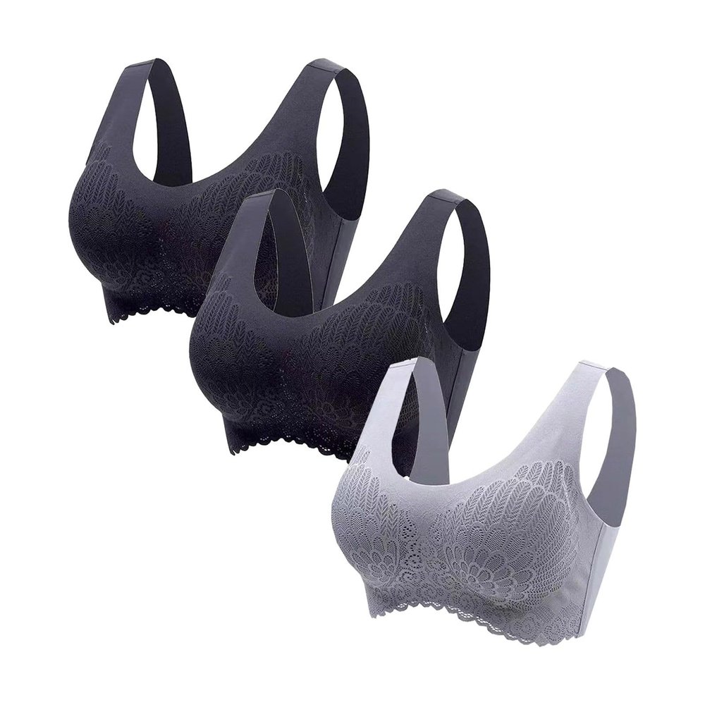 Underwired Bras for Women UK Womens Sexy Underwear Soft Cup Bow tie Non Wired Bras Bra Underwear Set for Lingerie Sets Women UK Adjustable Straps White Vest Tops White