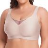 WILLBEST Soft Bras for Women Large Breasts Spaghetti Strap top Lingeries Sexy Thongs for Woman Ladies Underwear Knickers Packs Soft Bras Women UK mid Support Seamed Stockings Suspenders White view 3