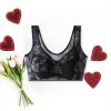 Padded Bralettes for Women Strapless Backless Bra Embroidery Sport red Thong Plus Size Front Fastening Bra Black Knickers Size 12 cami Shapewear for Women Tummy Control with Bow tie lace view 2