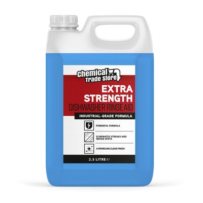 Chemical Trade Store - Dishwasher Rinse Aid - Original - 2.5 Litre - Professional Rinse Aid for Industrial Dishwashers Quick Drying Streak-Free Finish on Glassware Plates & Cutlery