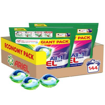 Ariel All-in-1 PODS Color Washing Capsules 144 pcs