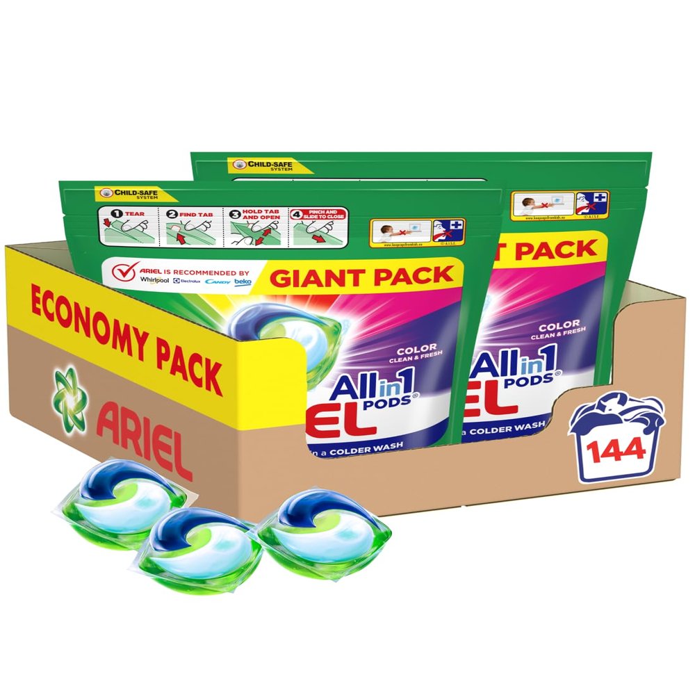 Ariel All-in-1 PODS Color Washing Capsules 144 pcs
