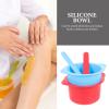 minkissy Professional Wax Warmer Bowl Silicone Wax Pot Replacement Non-stick Bowl for Hair Removal Stirring Stick view 3