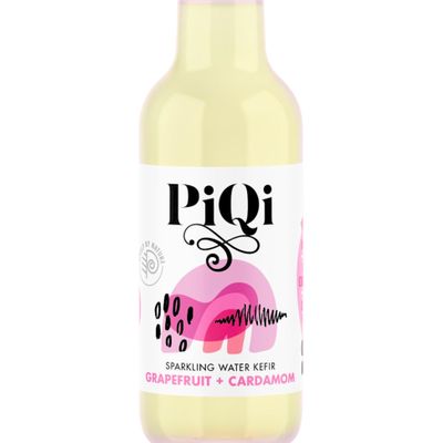 PiQi Grapefruit & Cardamom Water Kefir - Live Cultures, Gut-Friendly, Vegan, Dairy Free and Lightly Sparkling (3 x 250ml)