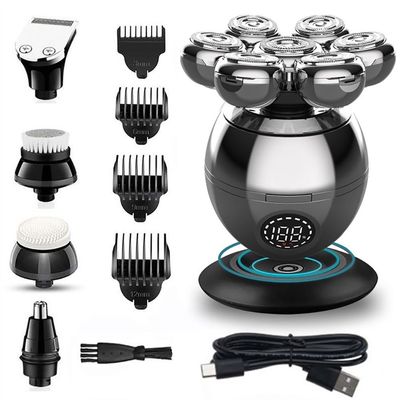 Electric Razor for Men, 5 in 1 Razor 7-Blade Grooming Kit Electric Shaver for Men Head Rechargeable Electric Razor Body Beard Hair Trimmer Bald Shaving Machine