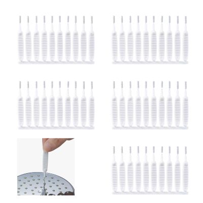 50pcs Shower Nozzle Cleaning Brush, Multifunction Shower Head Cleaning Brushes Mini Anti-Clogging Cleaner Tools for Phone Hole Cosmetic Bottle Tooth Scaler Washbasin Cleaning Irons Faucet
