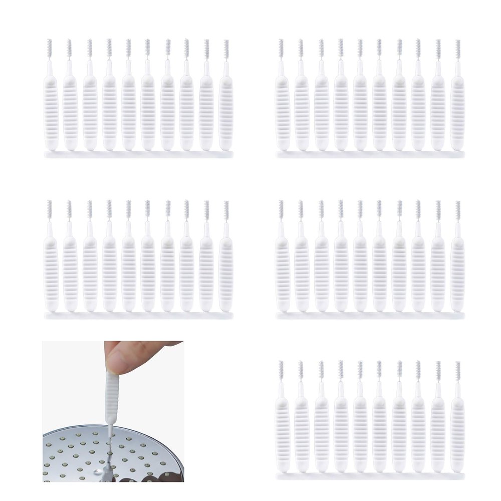 50pcs Shower Nozzle Cleaning Brush, Multifunction Shower Head Cleaning Brushes Mini Anti-Clogging Cleaner Tools for Phone Hole Cosmetic Bottle Tooth Scaler Washbasin Cleaning Irons Faucet