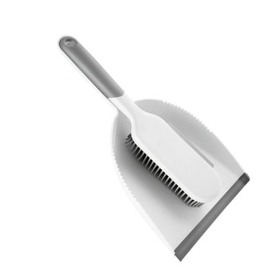 minkissy 2pcs Cleaning Brush Set Broom Dustpan Set for Bed Cleaning Tool Grey for Dust Removal and Desktop Brush Use