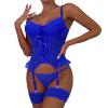 Sexy Lingerie for Women Sets Naughty Plus Size, V Neck PVC Lingerie Sets for Women UK Lingerie Sets for Women UK Sexy Nightwear for Women Lace Bodysuit Sale Clearance view 1