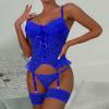 Sexy Lingerie for Women Sets Naughty Plus Size, V Neck PVC Lingerie Sets for Women UK Lingerie Sets for Women UK Sexy Nightwear for Women Lace Bodysuit Sale Clearance view 2