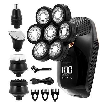 Electric Razor for Men, 5 in 1 Electric Shaver Razor for Men's Trimmer Wet and Bald Head Dry Razor 7D Head Waterproof LED Display Machine for Shaving