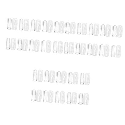 Beavorty 30sets Finger Toothbrushes for Boy Girl Boy Girl Teething Brush Extra Soft Bristles for Oral Massagers Safe Silicone Material for Teeth Cleaning