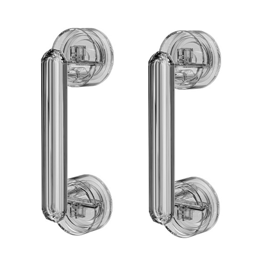 VALINK Suction Bathroom Grab Rails,Suction Grab Bar Rail,Punch Free Reusable Suction Cup Door Handle,Heavy Duty Shower Handle for Seniors and Elderly 2pcs