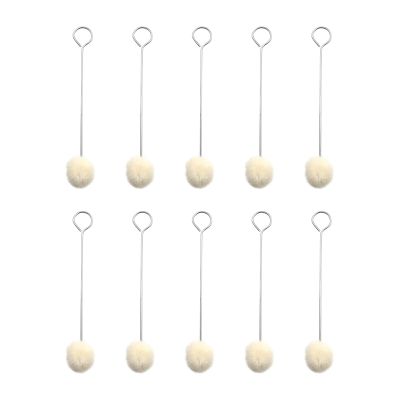 10pcs Wool Daubers Leather Ball Brush Leather Dye Applicator Metal Handle for Leather Dyes Crafts Projects Working Tool Leather Dye Tool